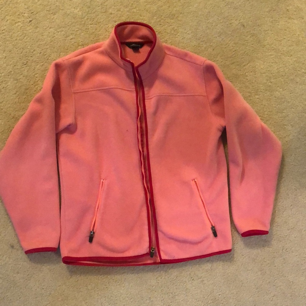 Lands end fleece full zip jacket